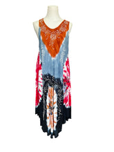 Tie dye colorful dress